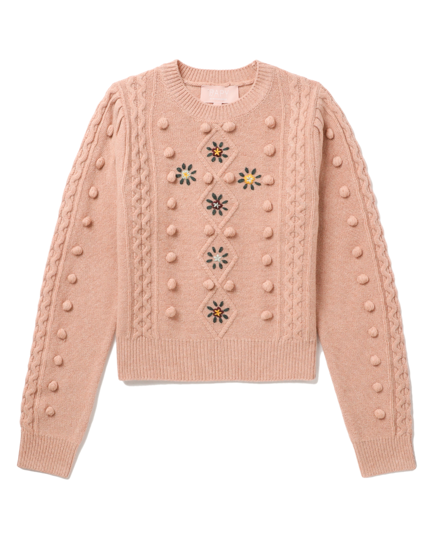 Floral knit sweater