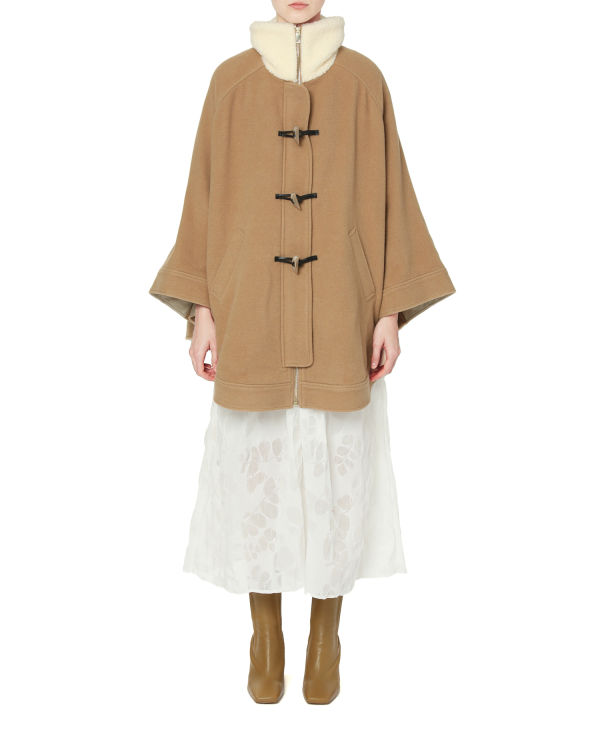 Fur poncho coat