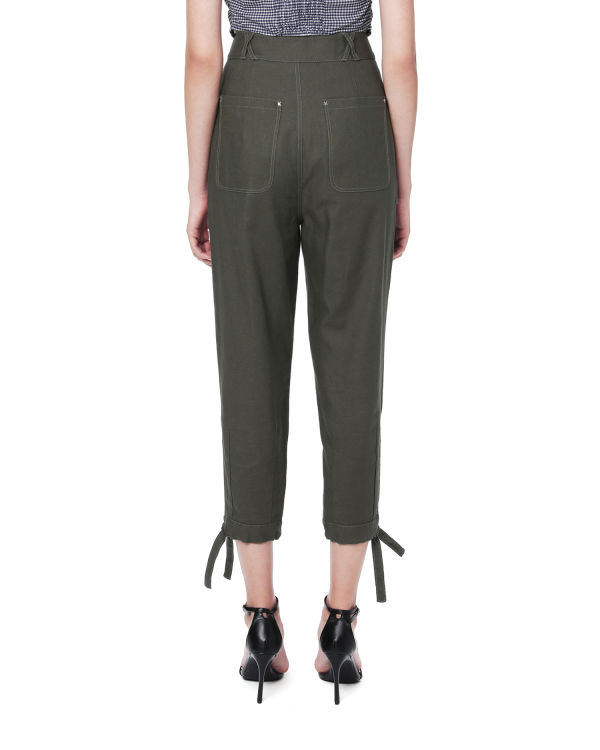 Tapered embroidery pants