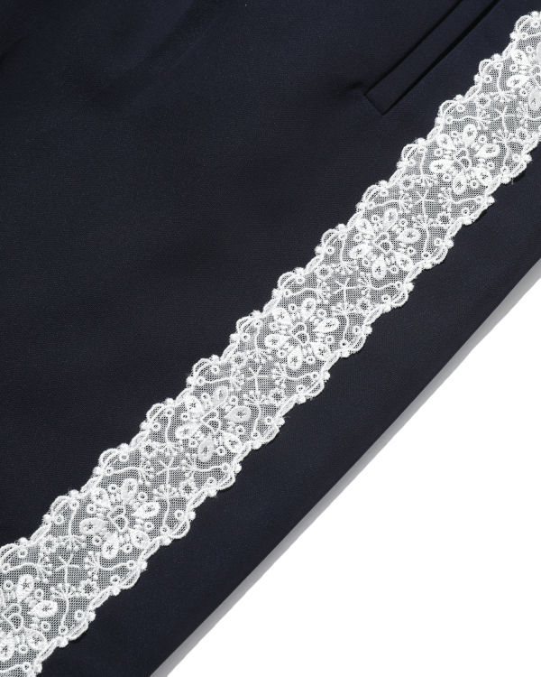 Floral embroidered trousers