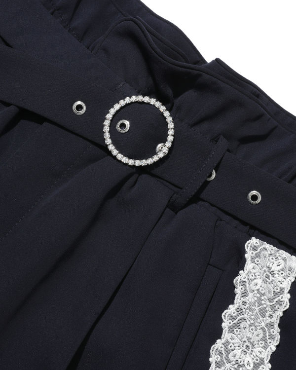 Floral embroidered trousers