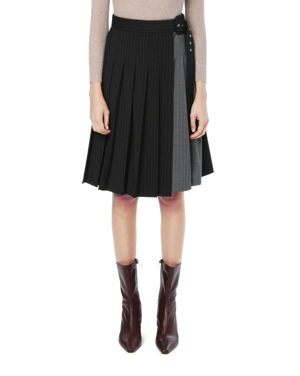 Asymmetrical panelled skirt