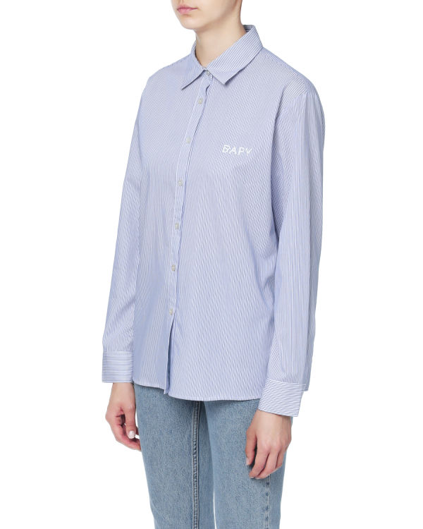 Logo embroidered poplin shirt