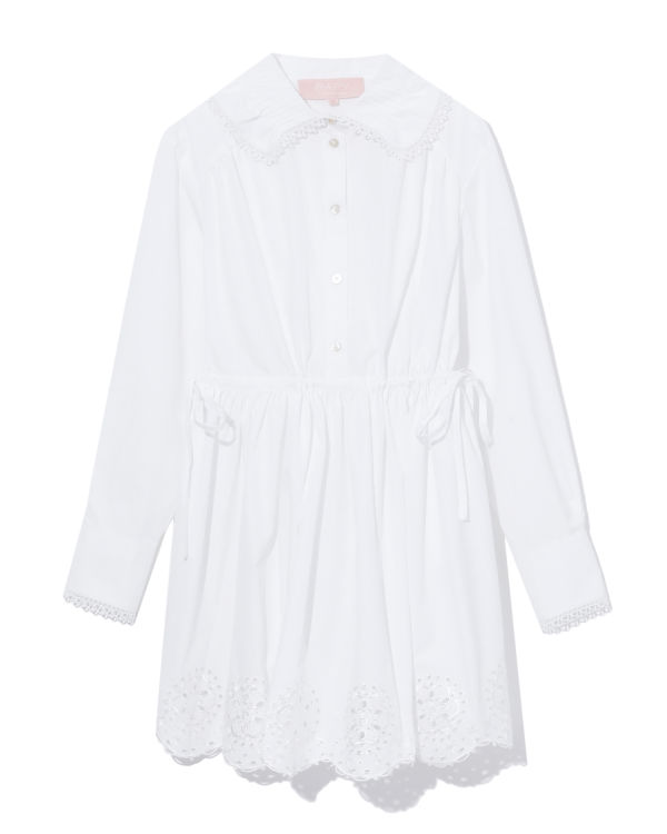 Striped embroidered top
