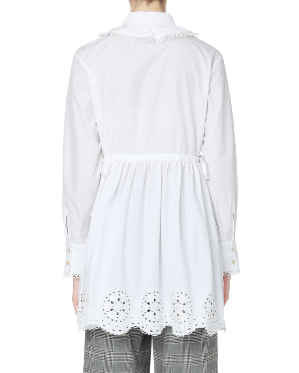 Striped embroidered top