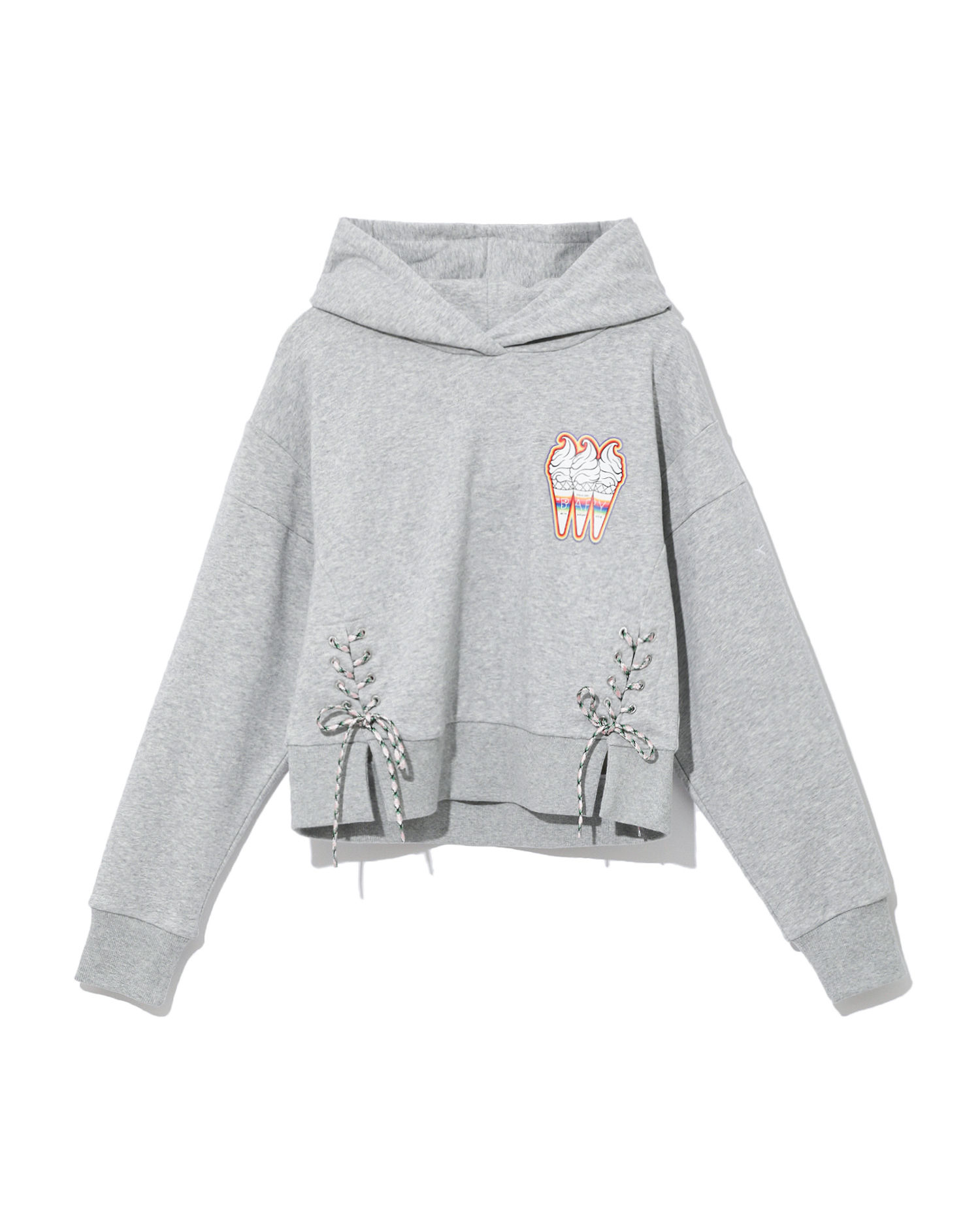 Shop Lace tie ice cream hoodie Online BAPE