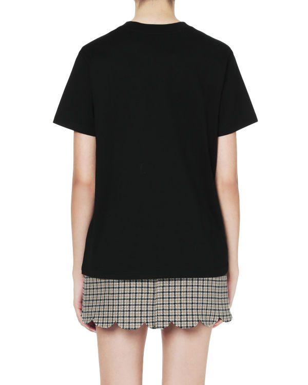 Embroidered logo graphic tee