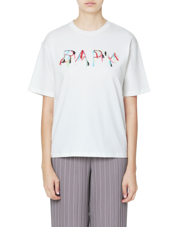 Embroidered logo tee