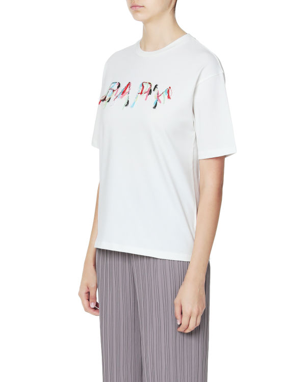 Embroidered logo tee