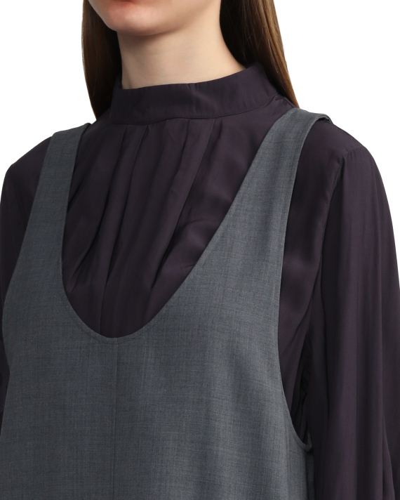 BEAUTY & YOUTH Sleevelss wool-blend dress