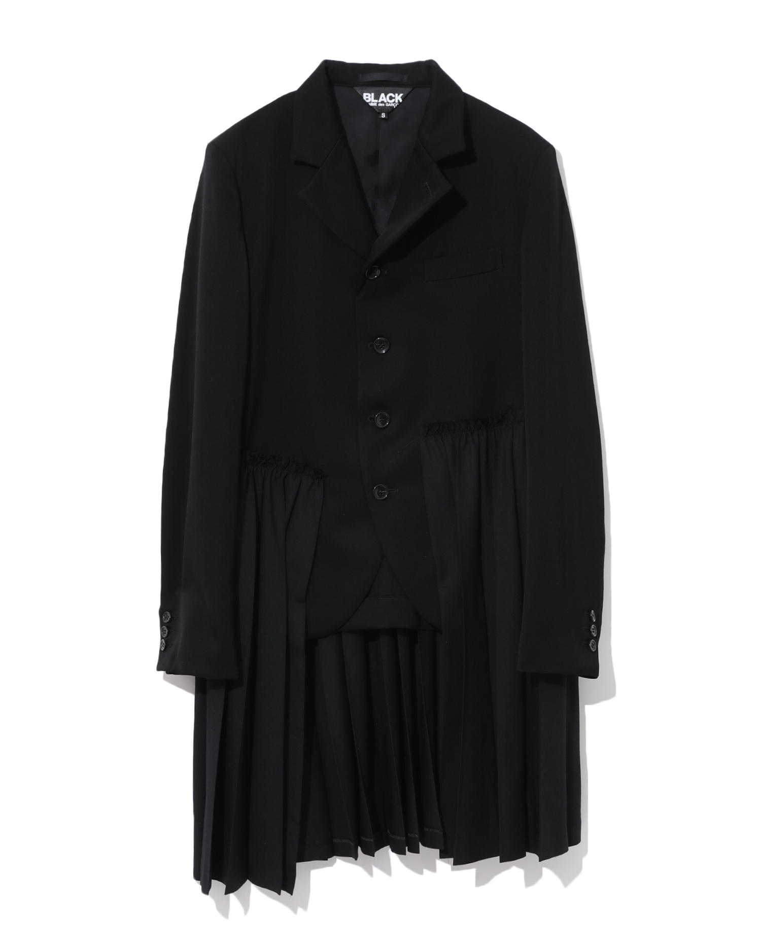 pleated wool coat