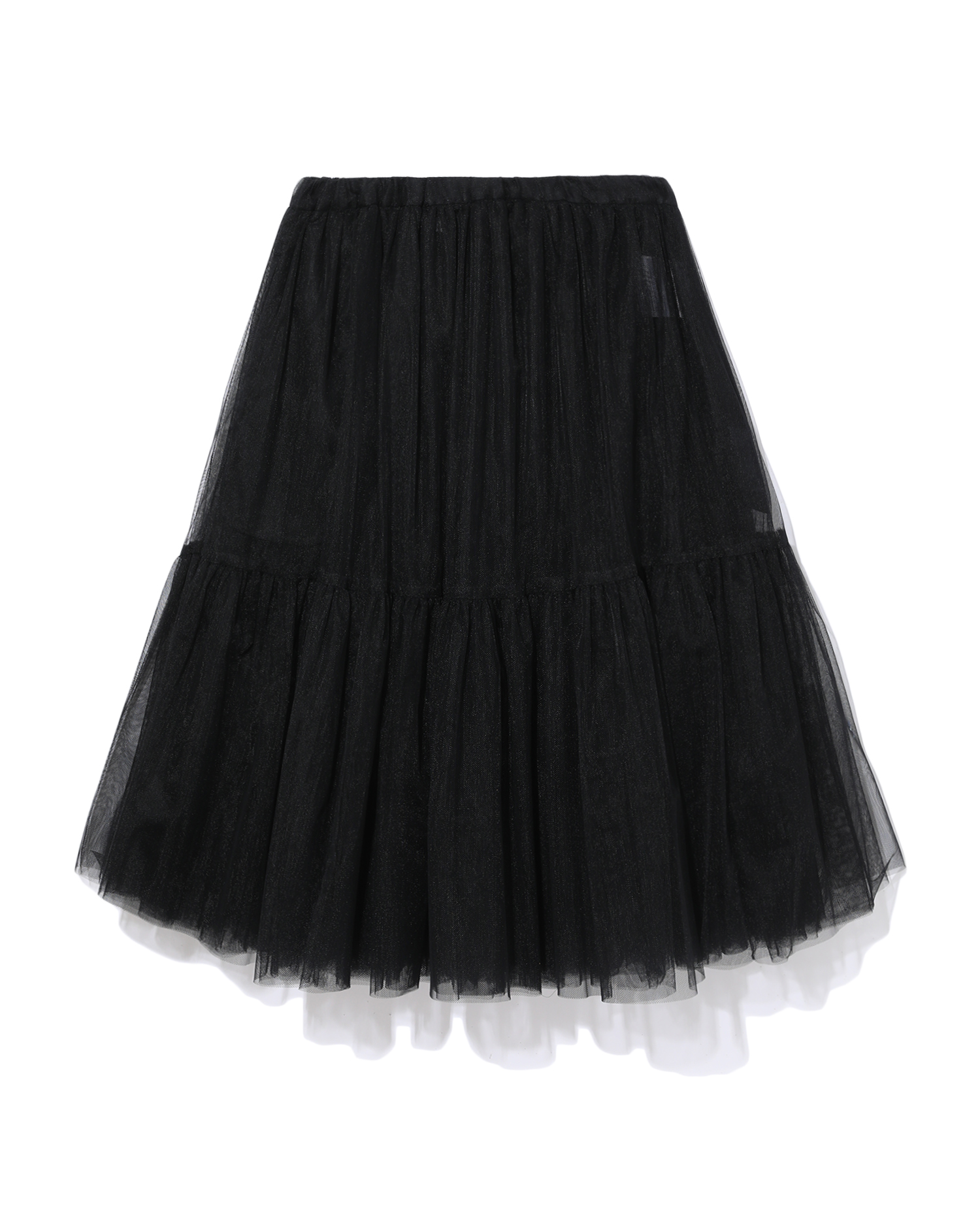 【関税込み】comme des garcons Tulle skirt Black Comme Des Garçons: Tulle Mid Length Skirt (White