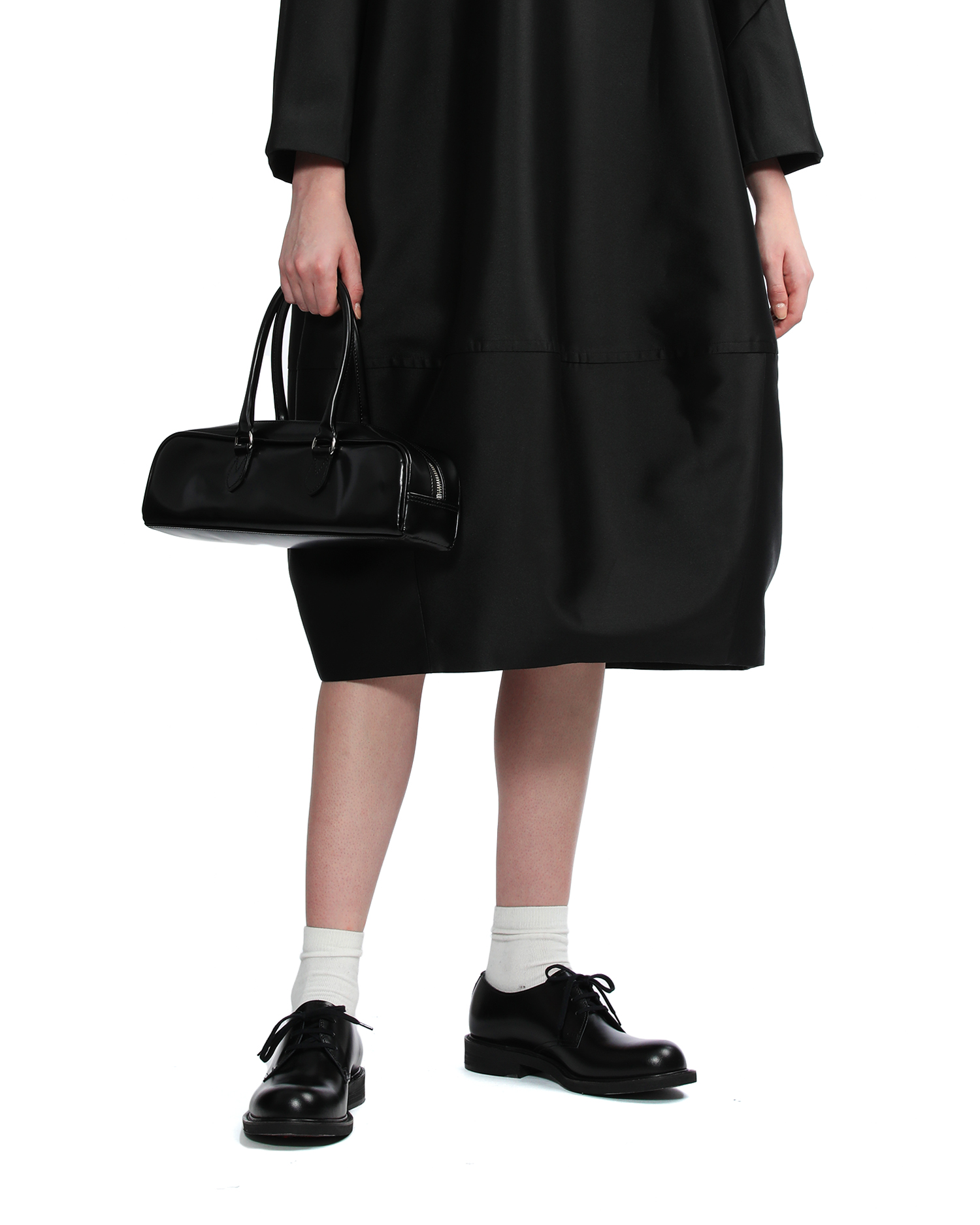 COMME des GARCONS 黒 レザーハンドバッグ　冠婚葬祭 バッグ-コムデギャルソン | コムデギャルソン リンカン-comme