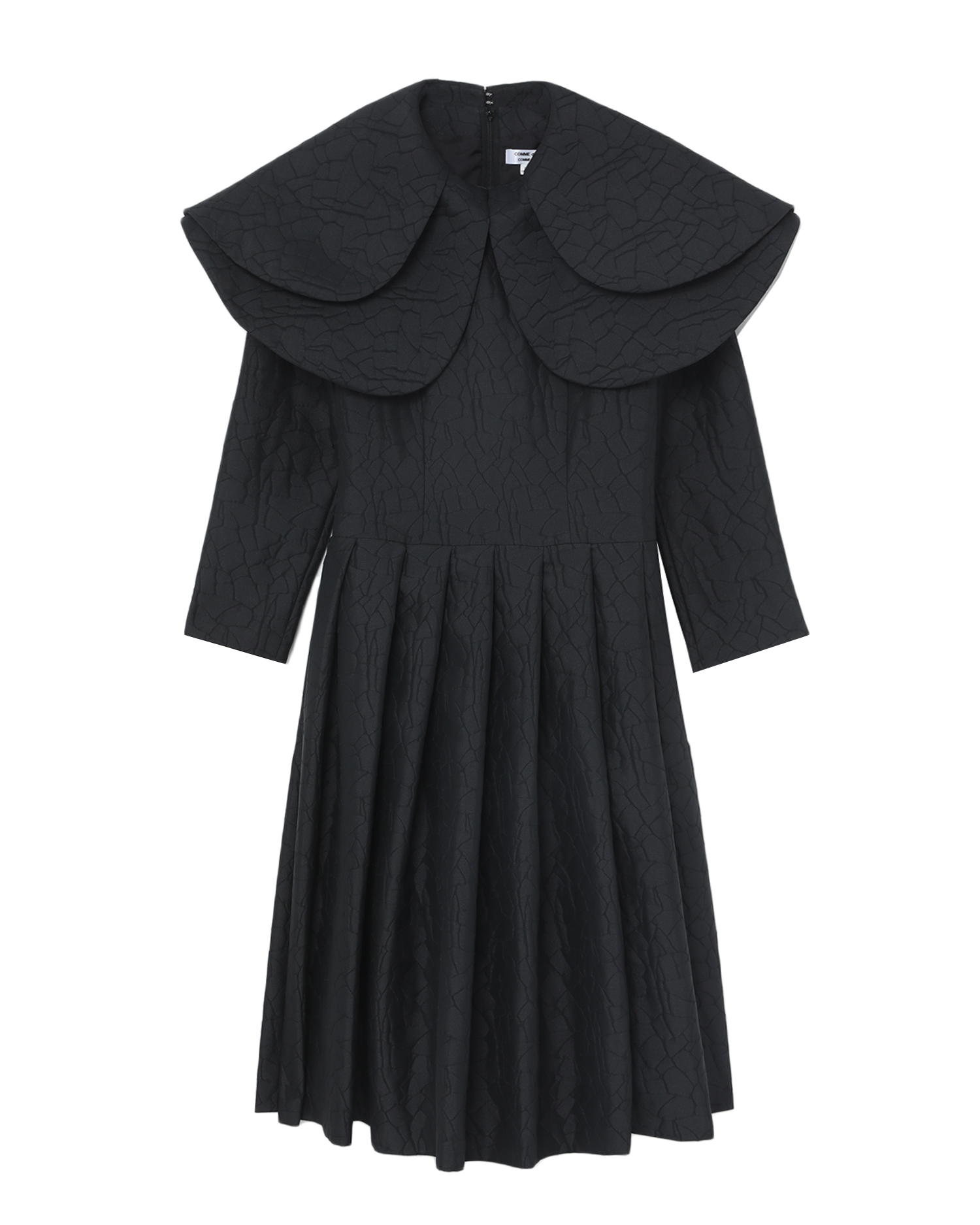 Comme Des Garçons Comme Des Garçons Ruffled midi dress with enlarged collar