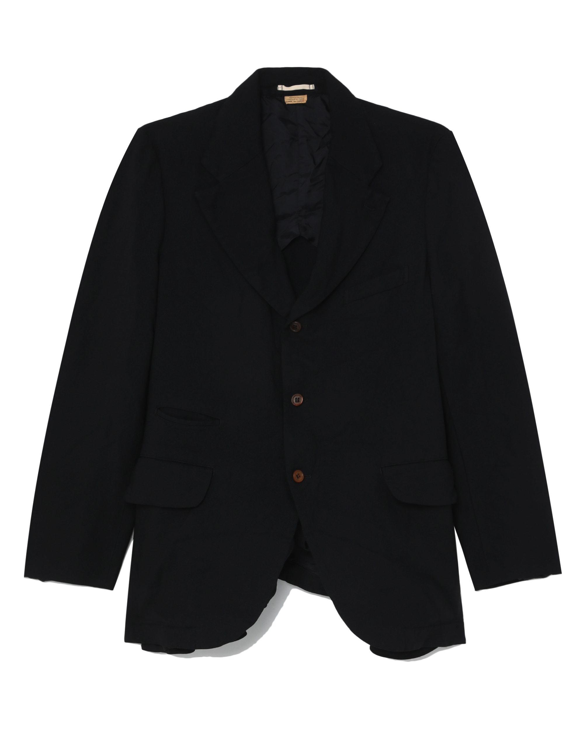 COMME des GARÇONS HOMME PLUS Side ruffle poly blazer | ITeSHOP