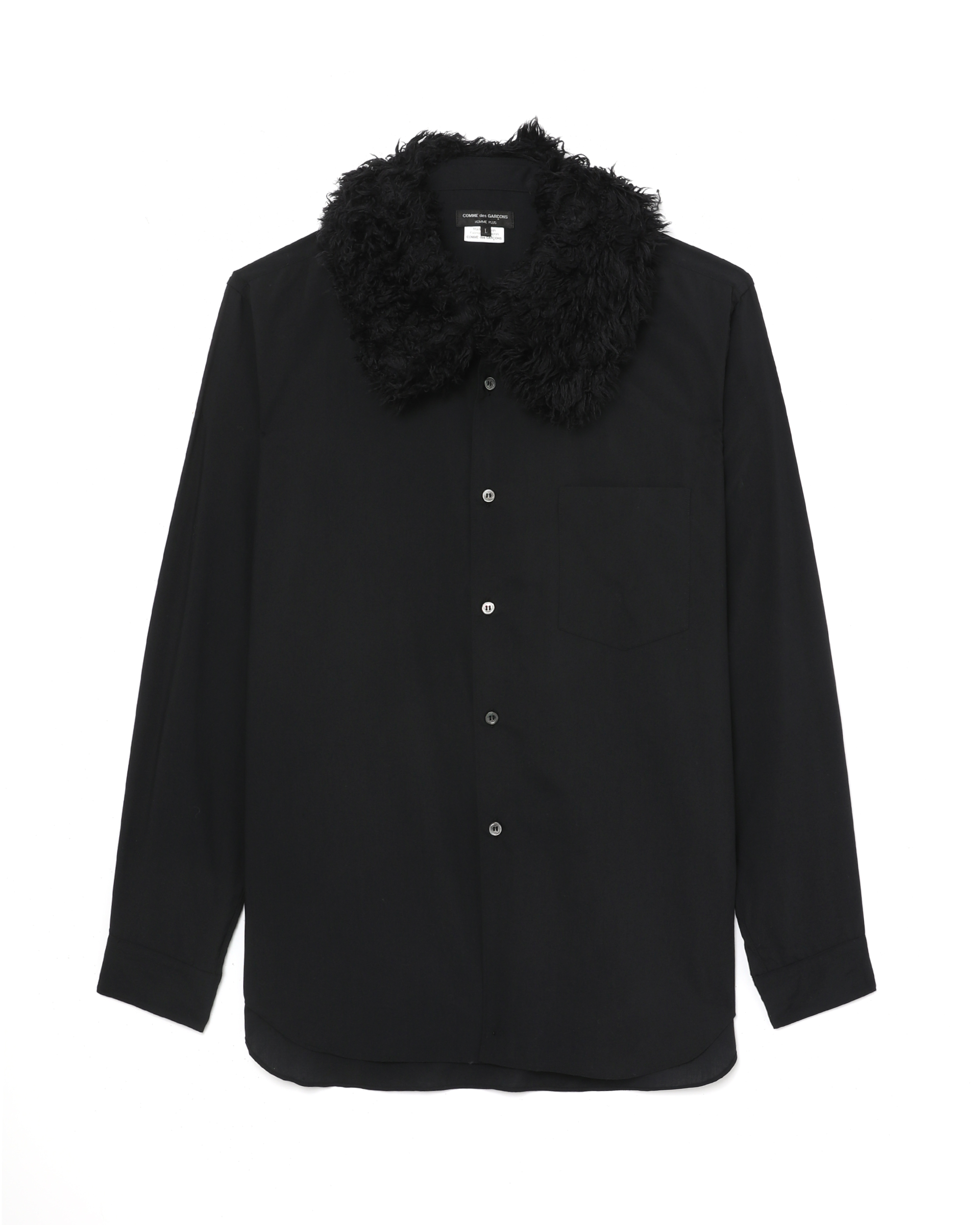 COMME des GARÇONS HOMME PLUS Faux-fur collar shirt | ITeSHOP