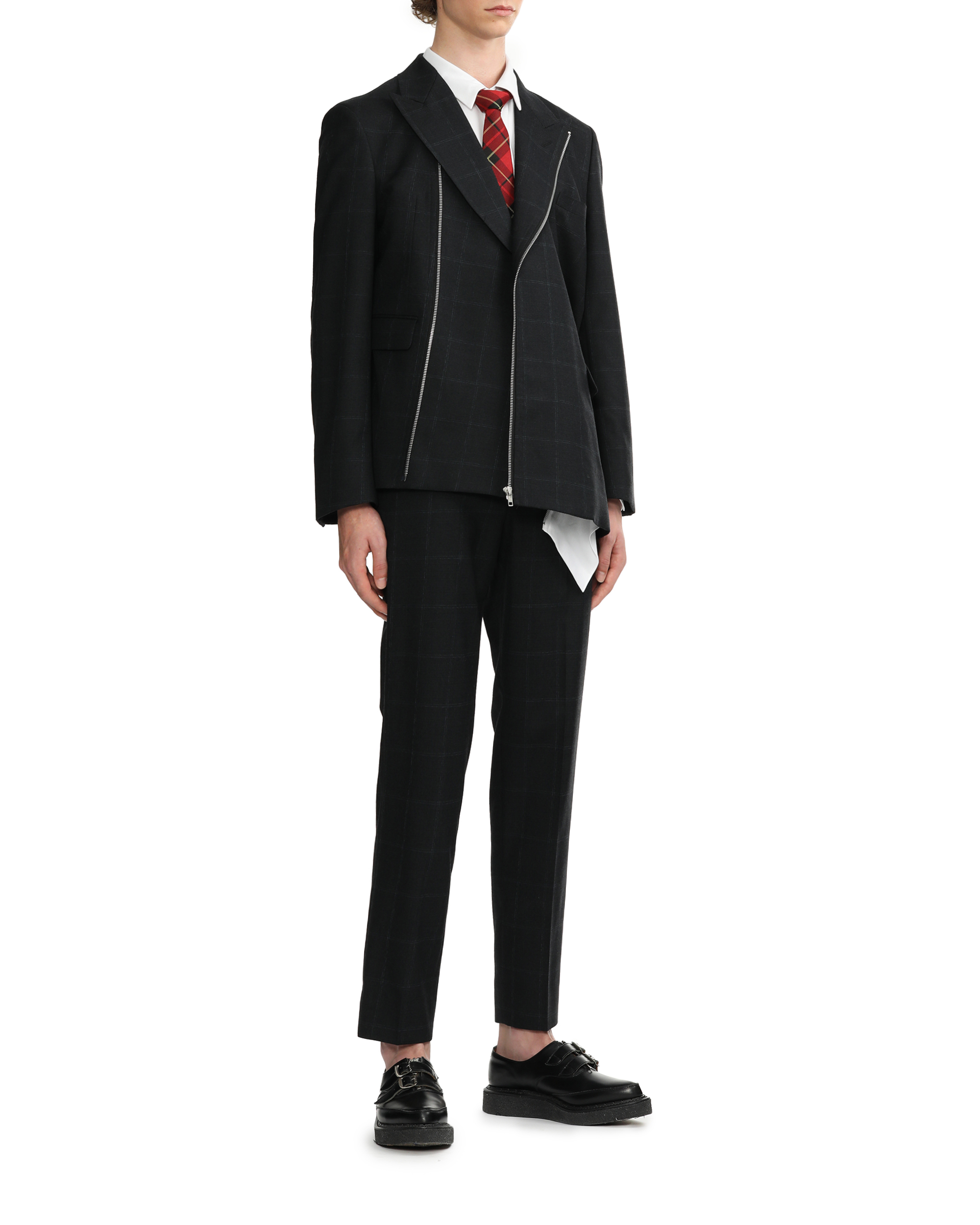COMME des GARÇONS HOMME DEUX Asymmetric zip-up blazer | ITeSHOP