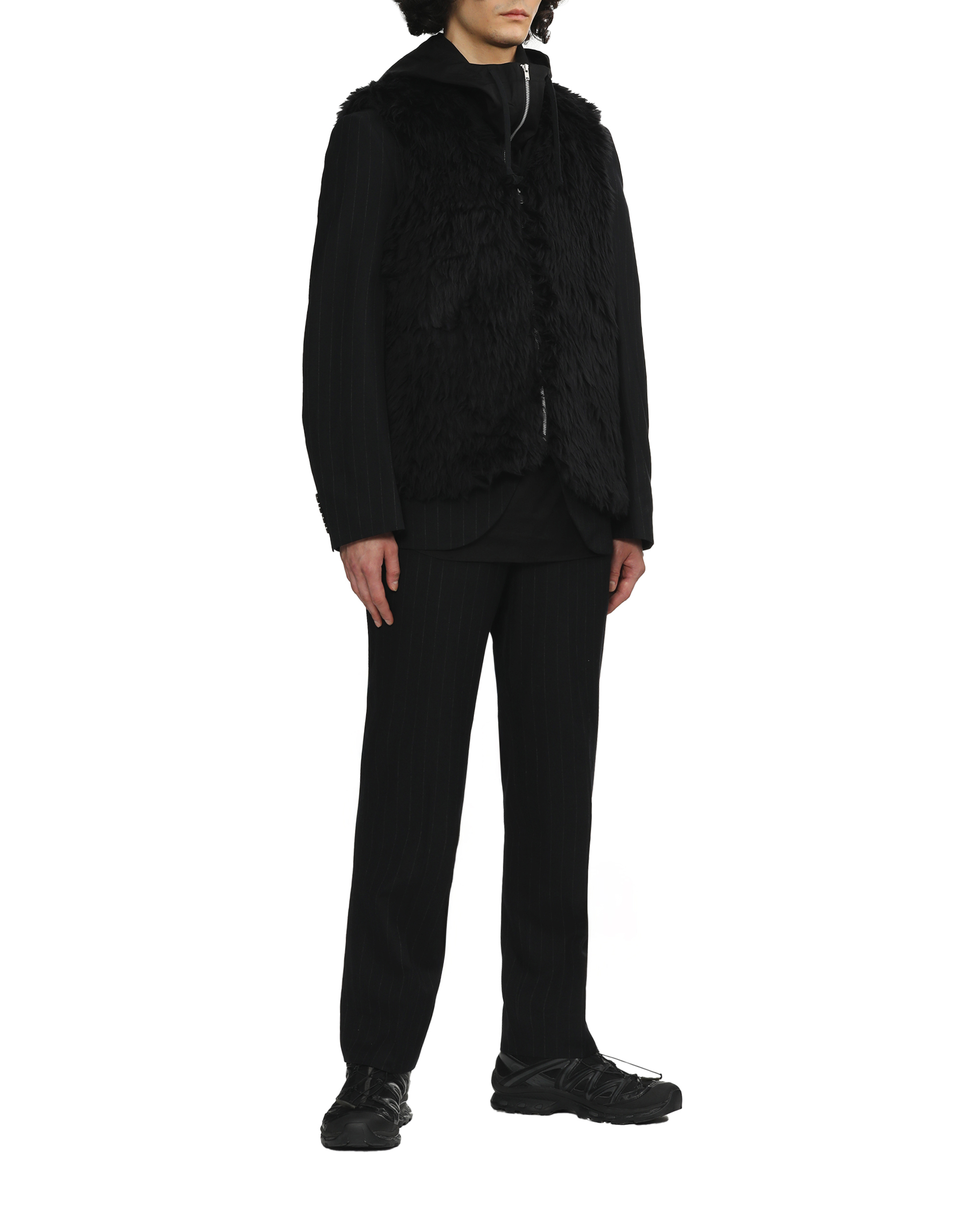 COMME des GARÇONS HOMME DEUX Zip-up fur vest | ITeSHOP