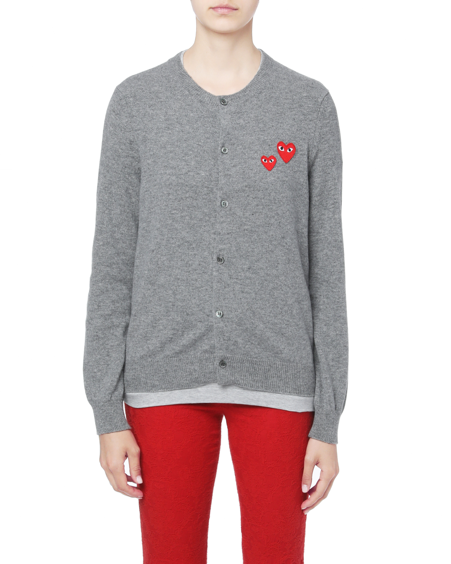 PLAY COMME des GARÇONS Double heart cardigan | ITeSHOP