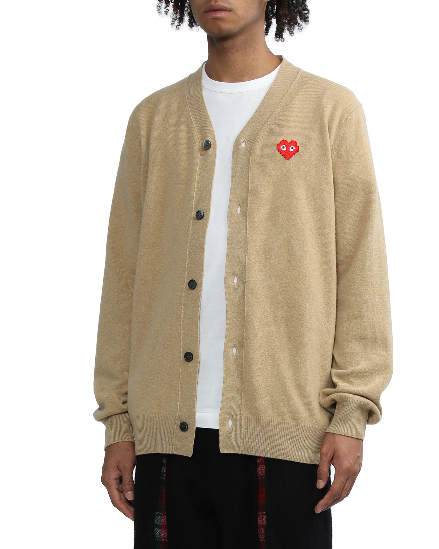 PLAY COMME des GARÇONS X INVADER logo cardigan| ITeSHOP