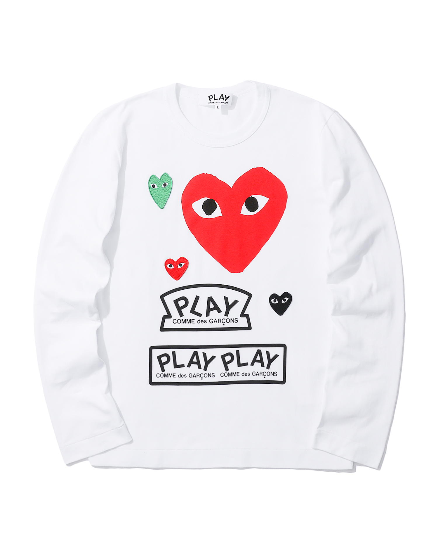 Comme des garçons play logo graphic t-shirt best sale