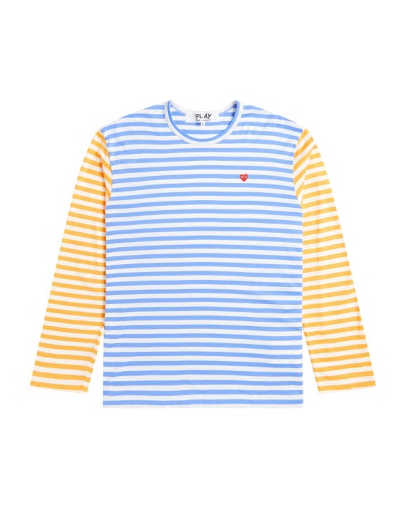 Heart logo striped L/S tee image number 0