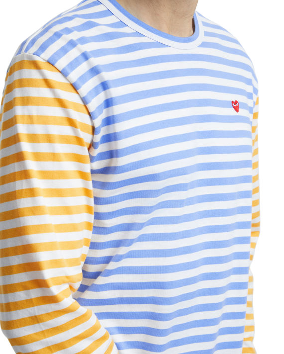 Heart logo striped L/S tee image number 4