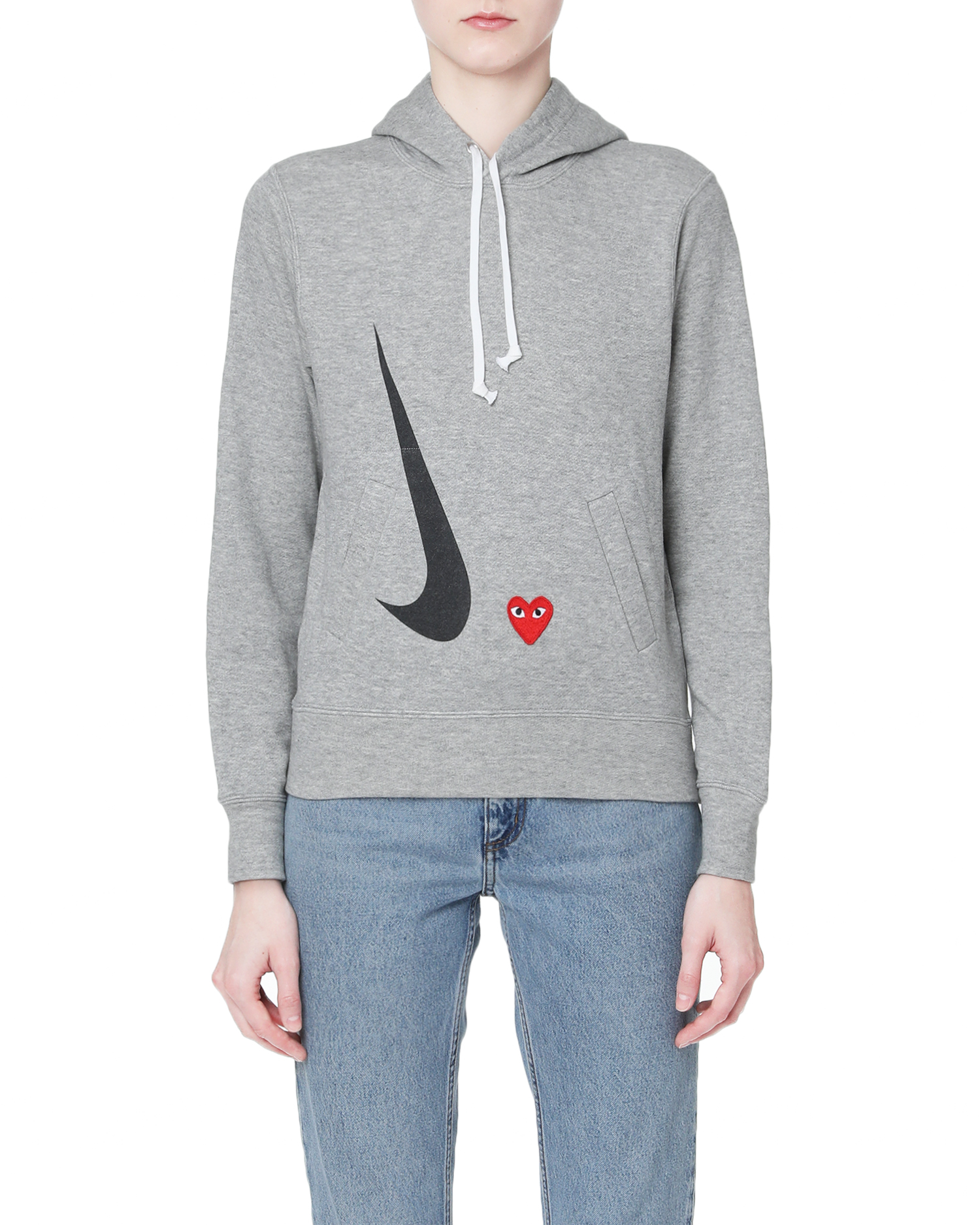 cdg x nike hoodie grey