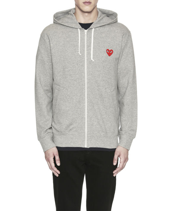 Heart logo zip hoodie image number 1