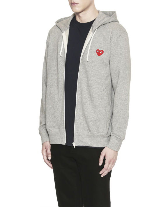 Heart logo zip hoodie image number 2