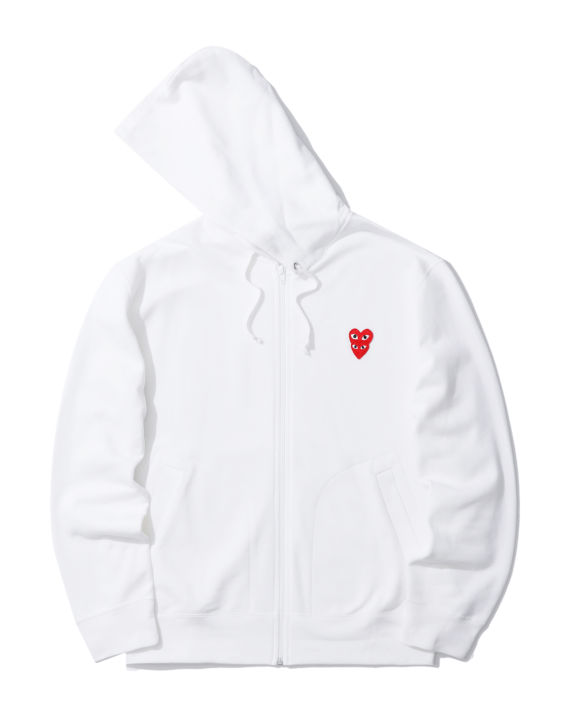 Double heart zip hoodie image number 0