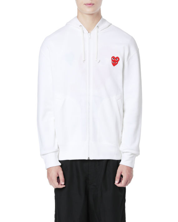 Double heart zip hoodie image number 1