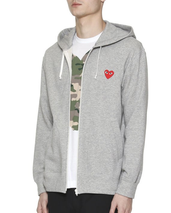 Heart logo zip-up hoodie image number 2