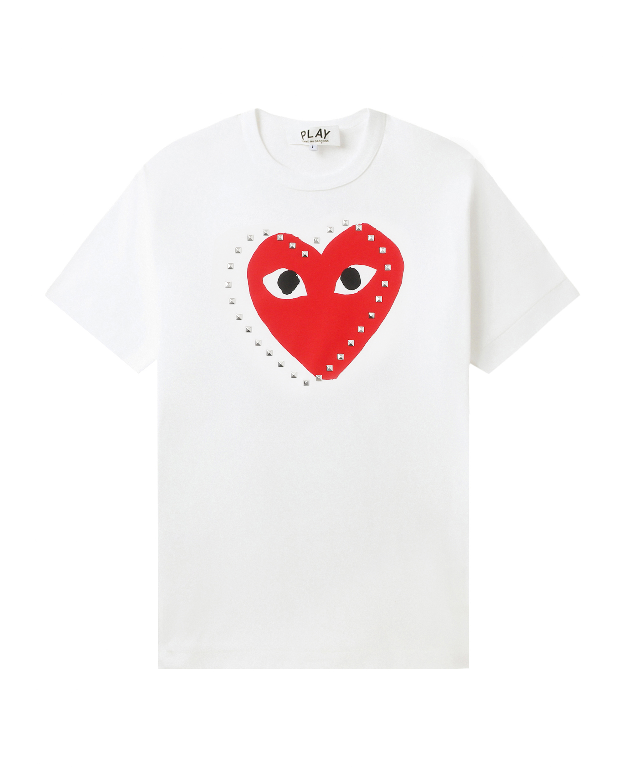 愛心印花飾鉚釘 T-Shirt