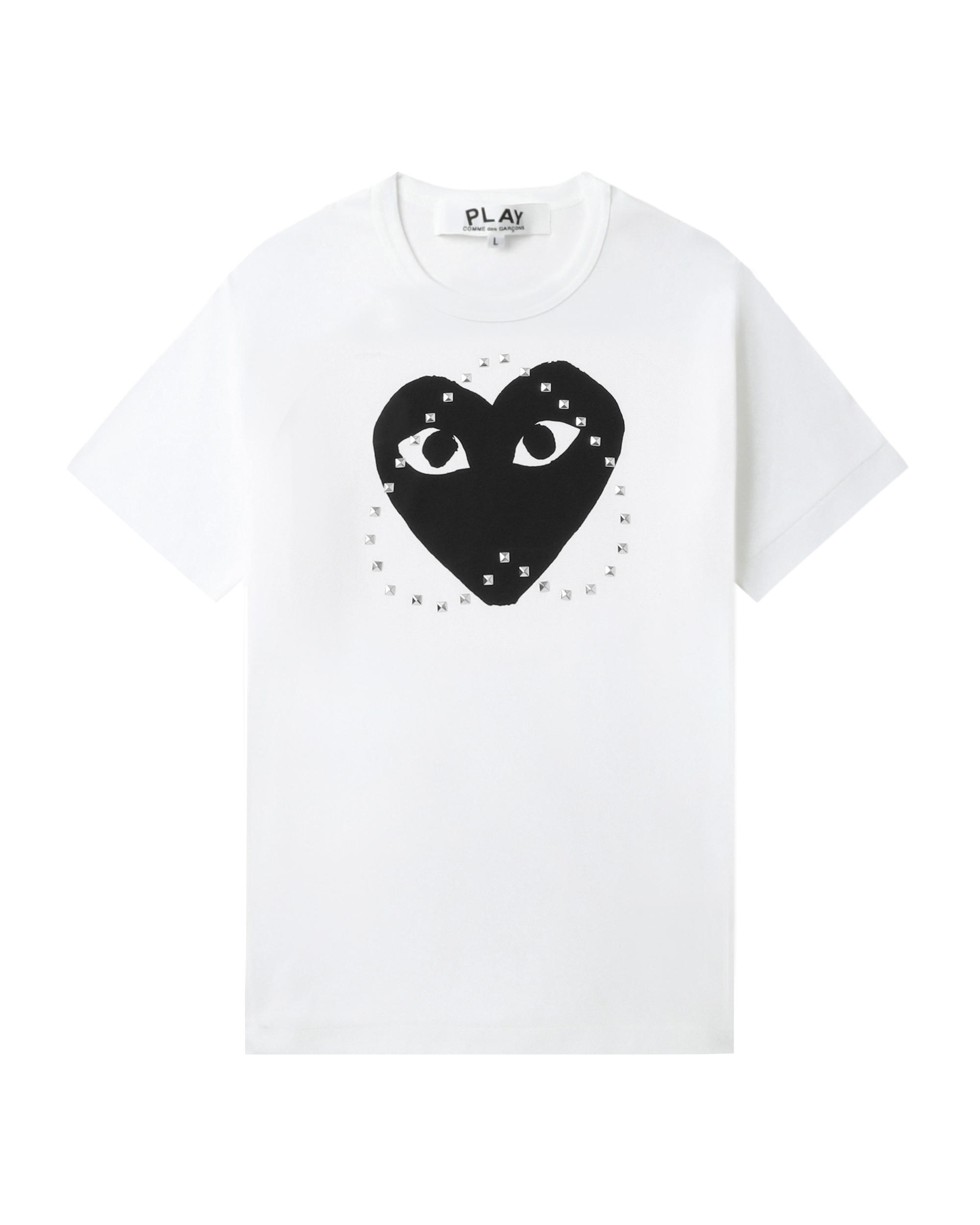 愛心印花飾鉚釘 T-Shirt