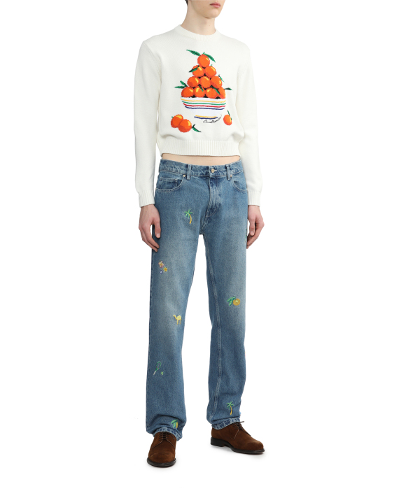 CASABLANCA Pyramide d'oranges intarsia sweater