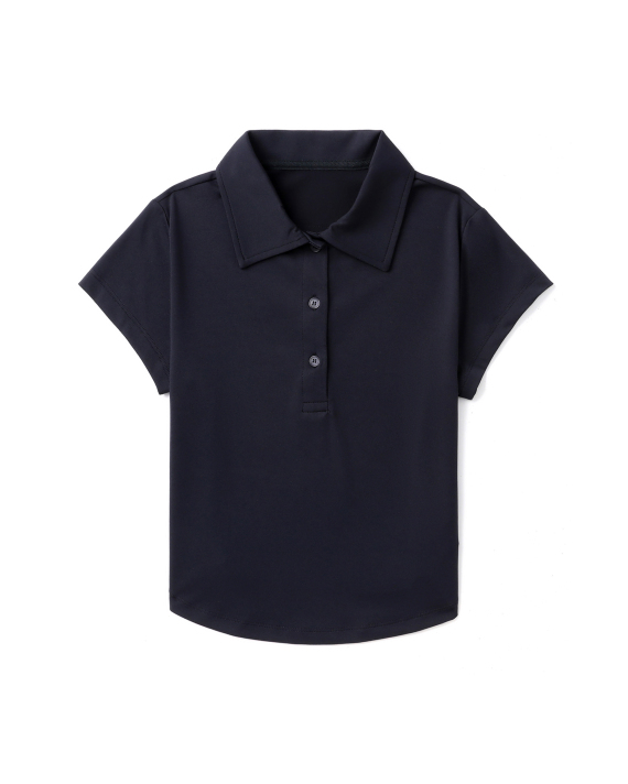 CURETTY Logo crop polo shirt