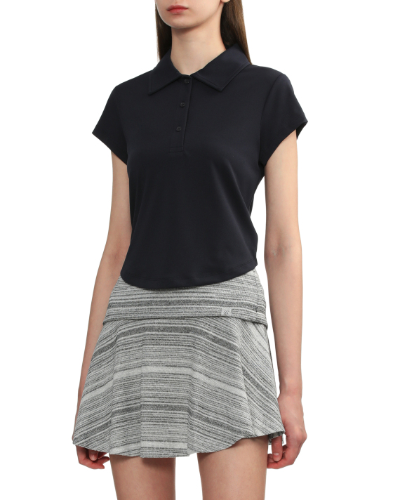 CURETTY Logo crop polo shirt
