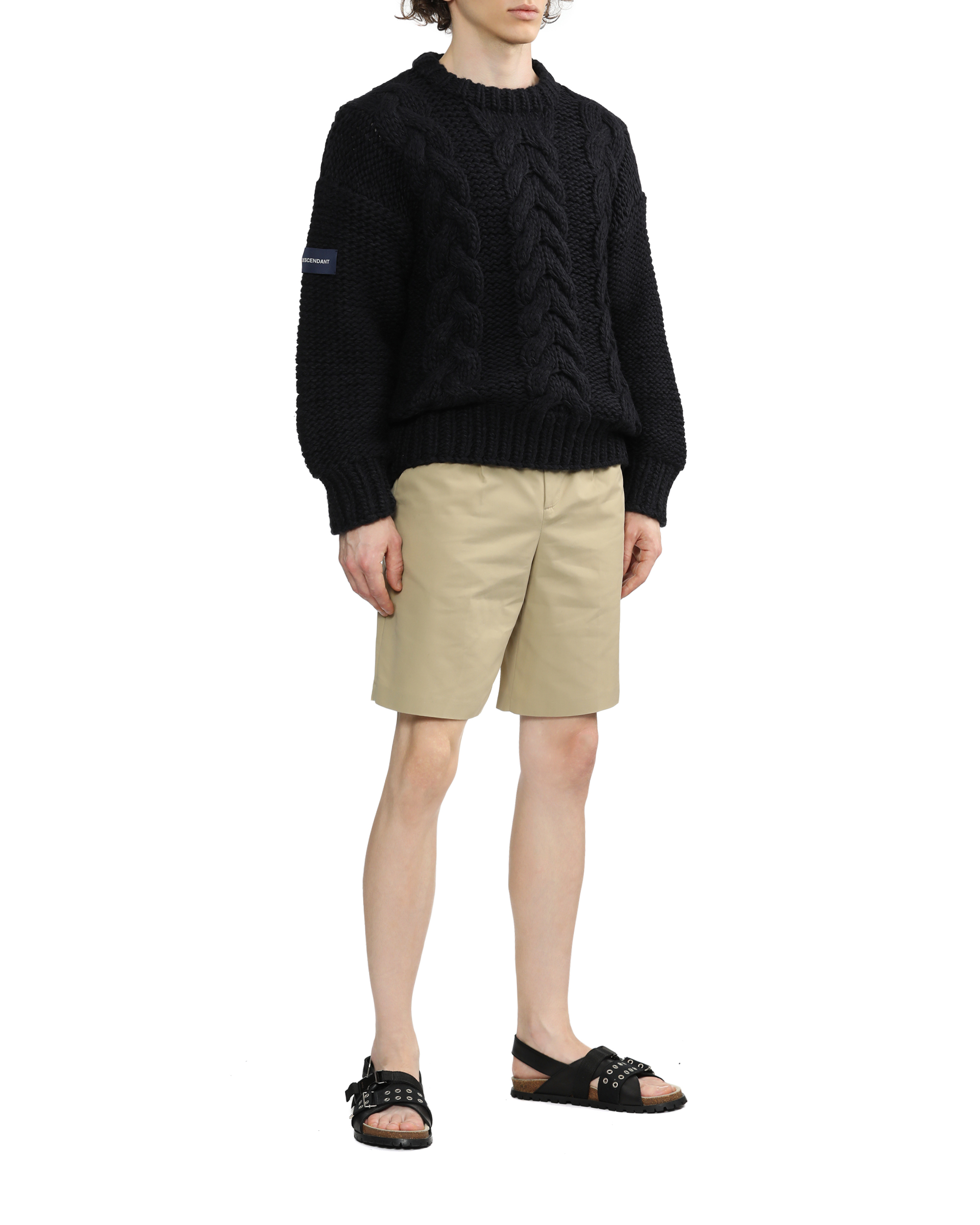 DESCENDANT Main not cable knit sweater | ITeSHOP