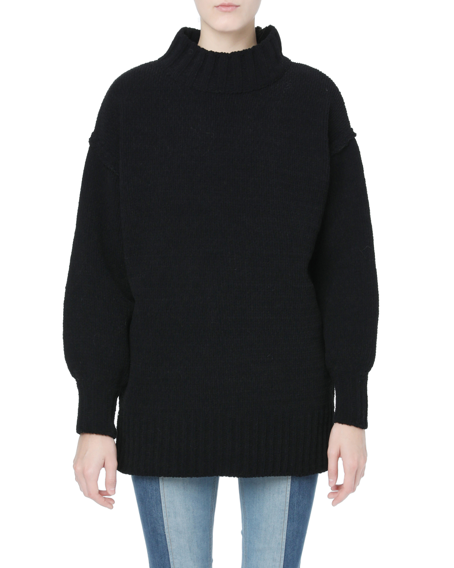 EMODA Ribbed hem knit sweater | ITeSHOP