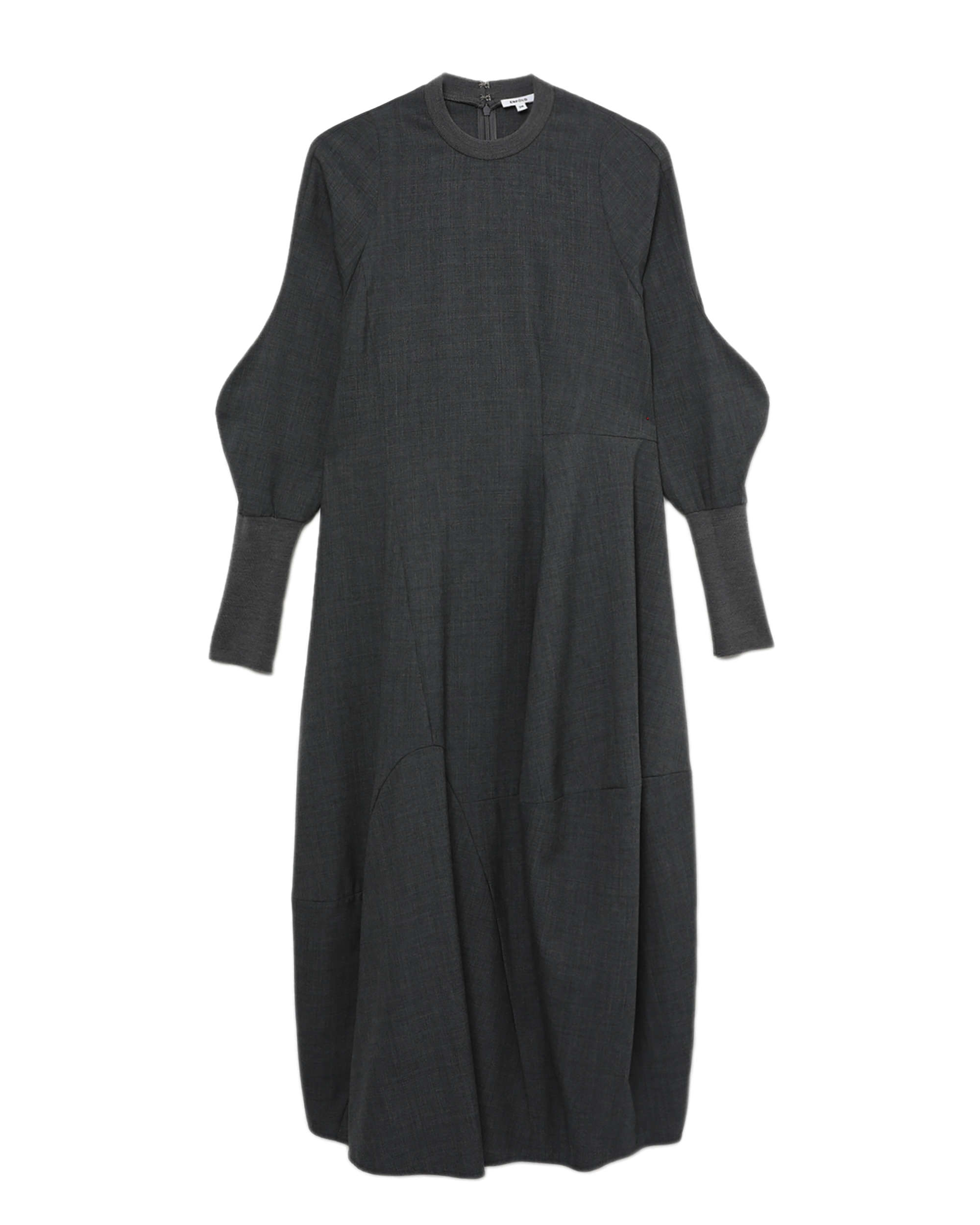 ENFÖLD Curve sleeve asymmetric dress | ITeSHOP