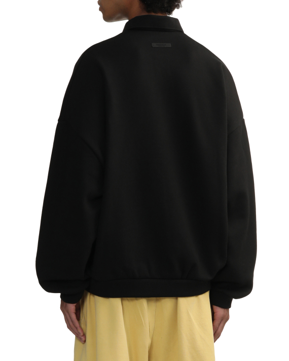 ESSENTIALS Long sleeve fleece polo shirt