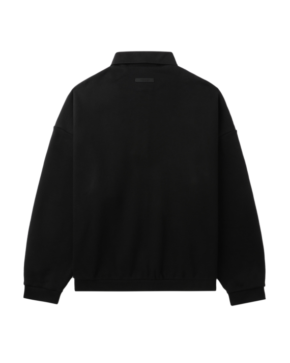 ESSENTIALS Long sleeve fleece polo shirt
