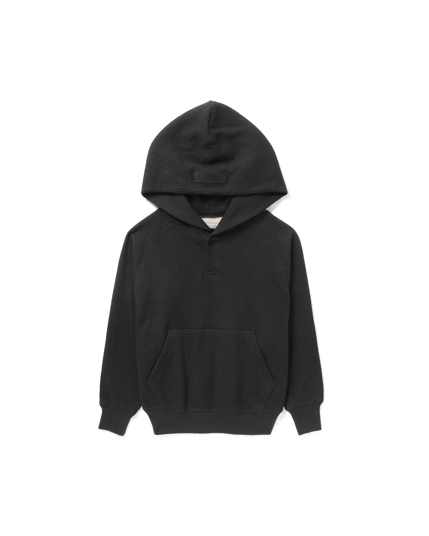 Waffle henley hoodie