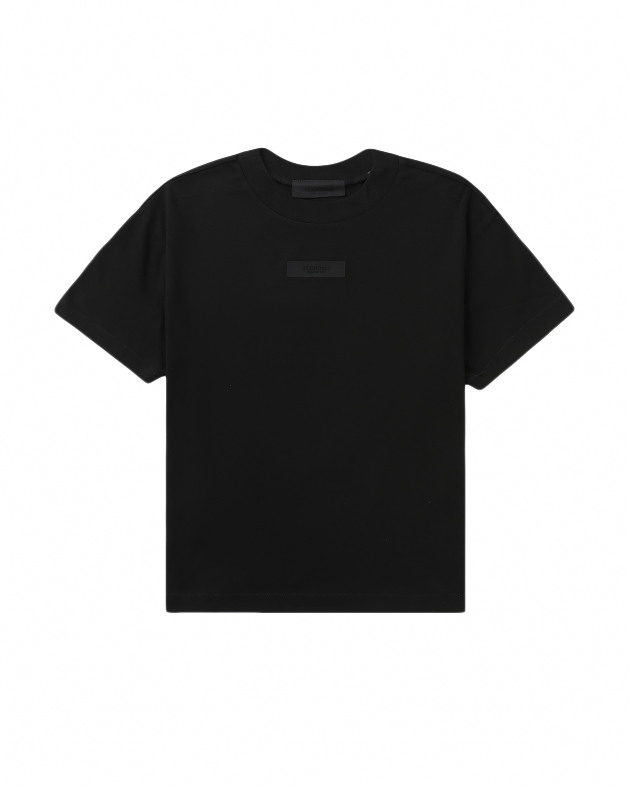 Front of plain black t-shirt.