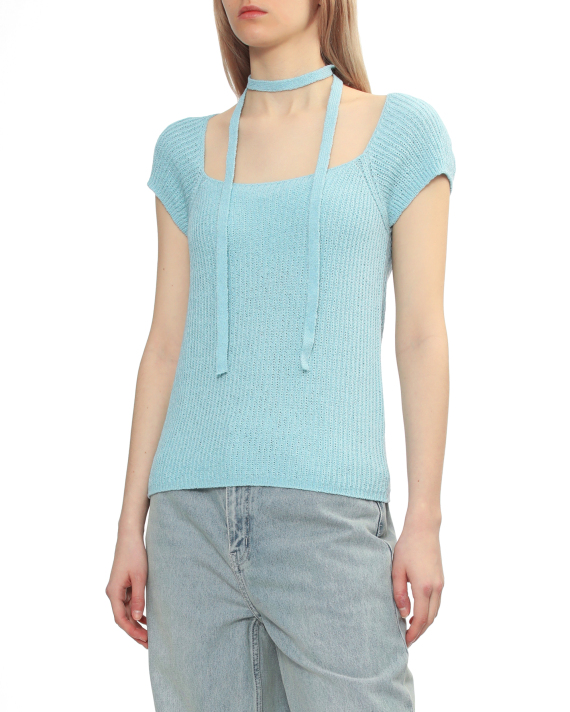 FALLETT Knit choker-neck top