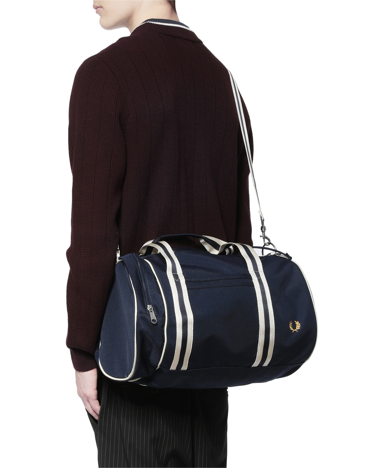 fred perry twin tipped barrel bag