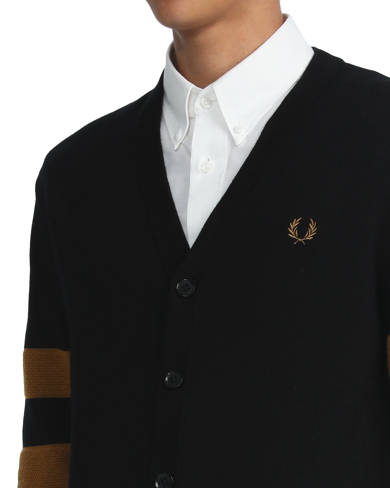 Fred Perry Tipped sleeve cardigan | ITeSHOP