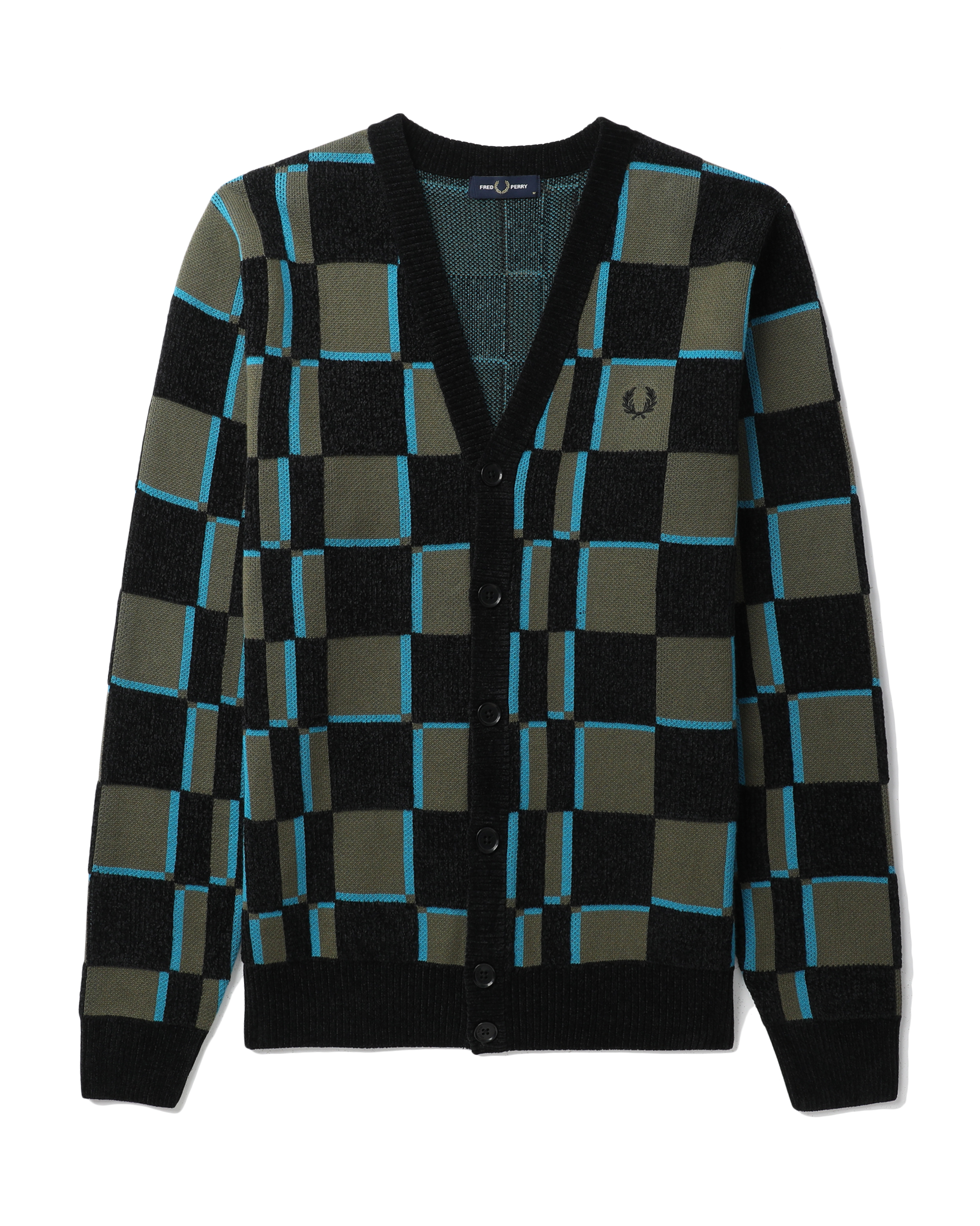 Fred Perry Glitch chequerboard cardigan | ITeSHOP