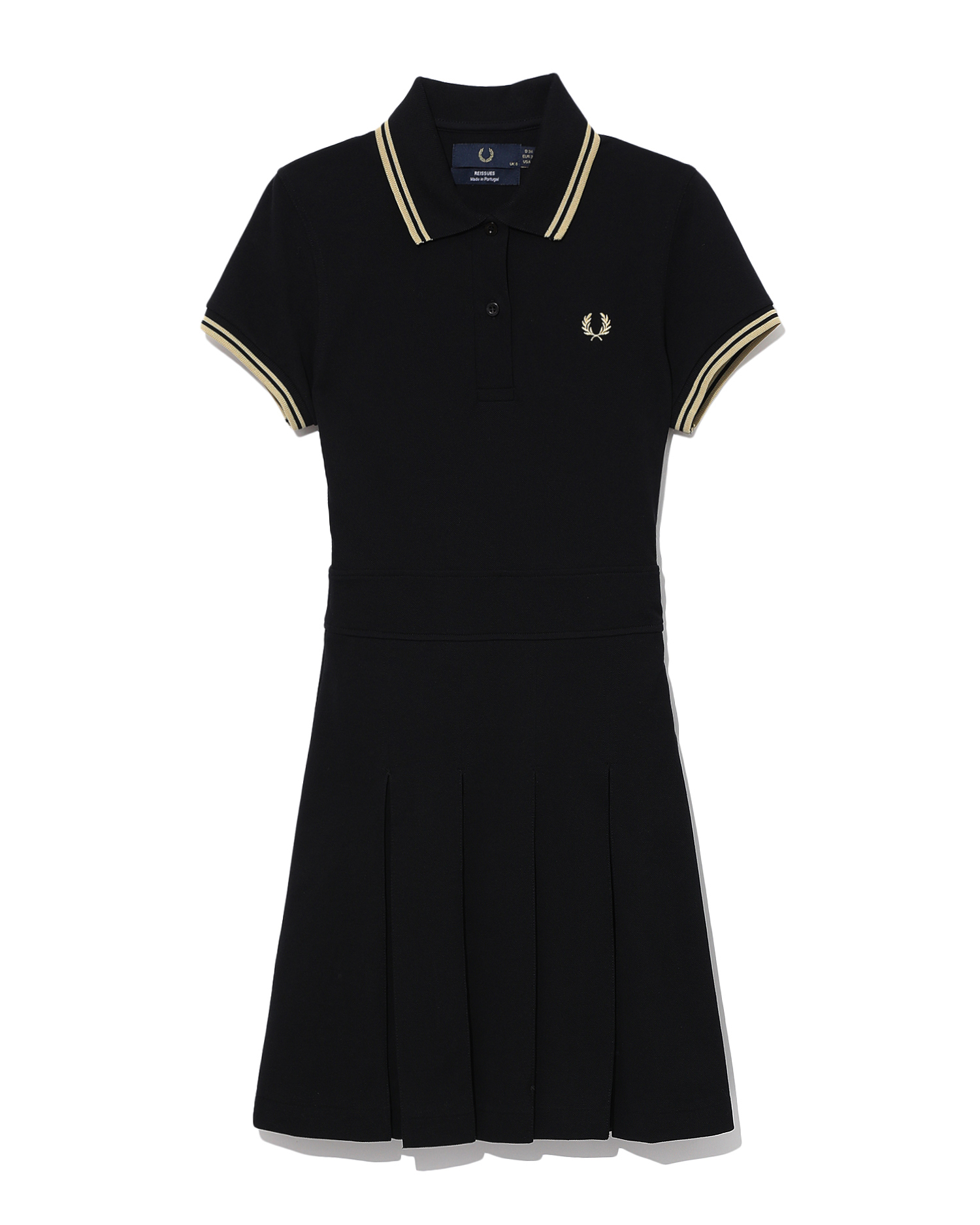 fred perry pleated pique dress